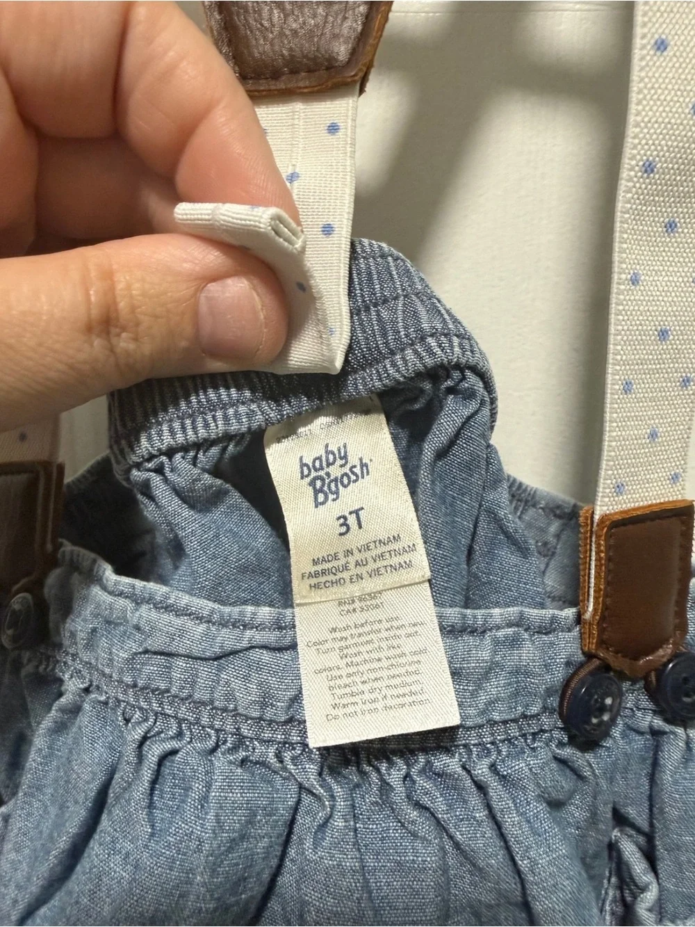 OshKosh B'gosh Chambray Blue Suspender Skirt